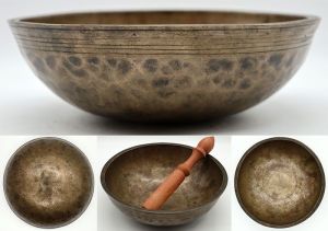 Superb Large Antique Manipuri Singing Bowl - B3 & F5